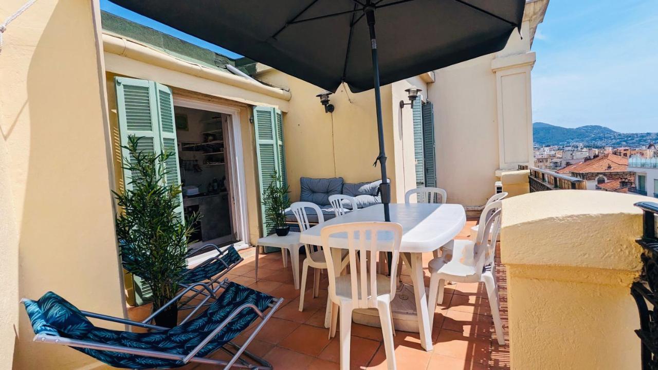 "Studio Ensoleille A Deux Pas Des Plages Avec Sa Grande Terrasse Privee !" ニース エクステリア 写真